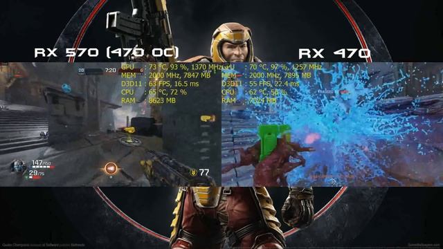 RX 470 vs RX 570 | Quake Champions | 1440p | Ultra смотреть онлайн