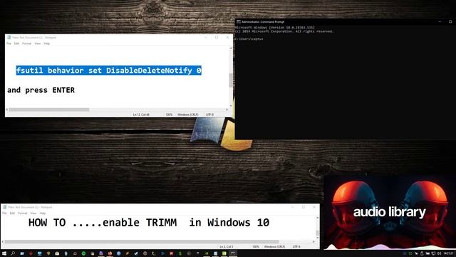 HOW TO ..... enable TRIMM in Windows 10 смотреть онлайн