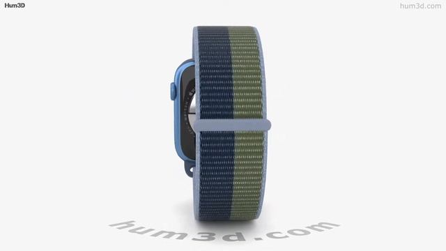Apple Watch Series 7 41mm Blue Aluminum Case with Sport Loop 3D model by 3DModels.org смотреть онлайн