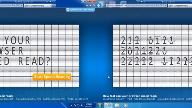 Microsoft VDI RemoteFX-enabled: Internet Explorer 9 + HTML5 Performance Test (dual-screen) смотреть онлайн