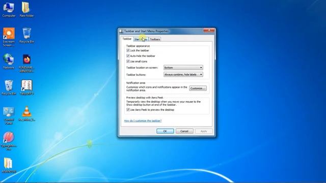 TASKBAR AND START MENU PROPERTIES || WINDOWS 7 смотреть онлайн