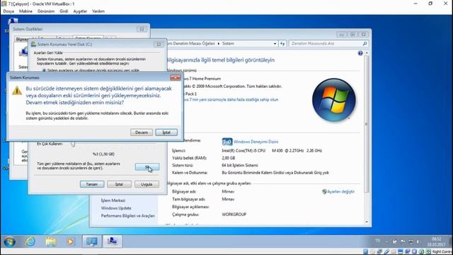 Windows 7 Pratik Bilgiler Sistem Koruması açma kapama Sistem Geri Yükleme noktası oluşturma смотреть онлайн