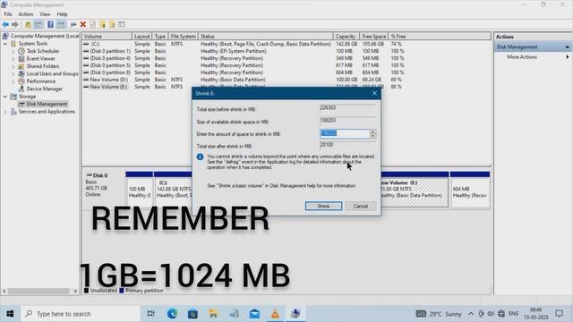 Disk partition in windows 10 || How to create new volume in windows 10🔥 смотреть онлайн