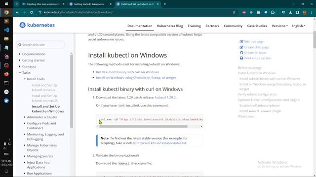 Download Install Kubernetes kubectl on Windows 10 смотреть онлайн