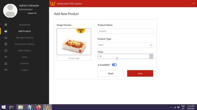 Fast Food POS System using C#.Net WinForms with full source code смотреть онлайн