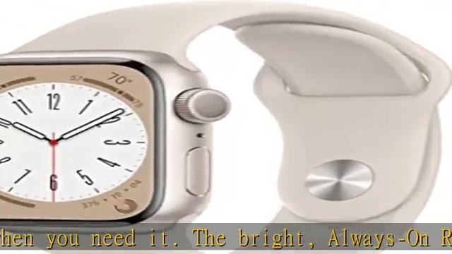 Apple Watch Series 8 [GPS 41mm] Smart Watch w/Starlight Aluminum Case with Starlight Sport Band - S смотреть онлайн
