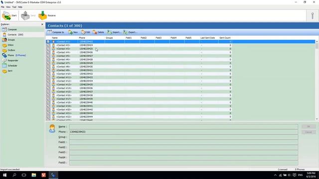 SMS Caster demo video for use sms modem. смотреть онлайн
