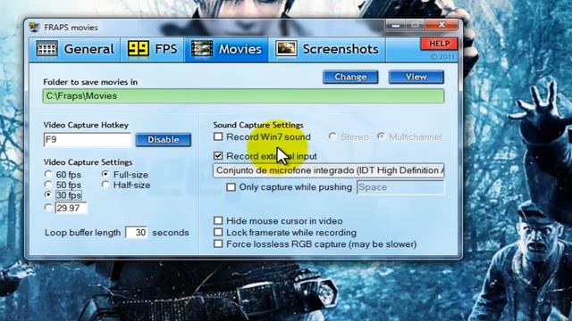 Como gravar o som de um jogo pelo Fraps. (Windows 7 ). смотреть онлайн