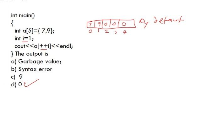 C/C++ Arrays knowledge Test смотреть онлайн