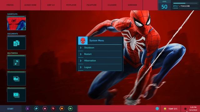 Spiderman Theme v2 - Desktop customisation XWidget Rainwallpaper смотреть онлайн