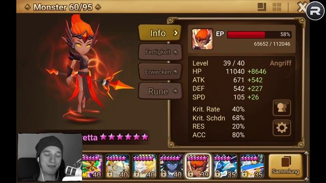 KING of ToA! Baretta - Feuer Sylphe || Summoners War [German/Deutsch iOS Android APP] смотреть онлайн
