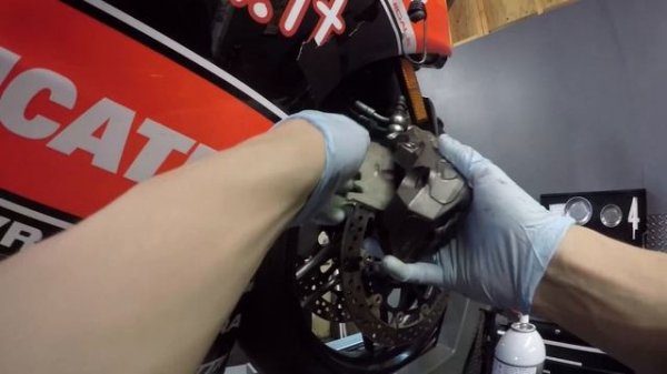 How To Replace Brake Pads - 2015 Ducati Panigale 899