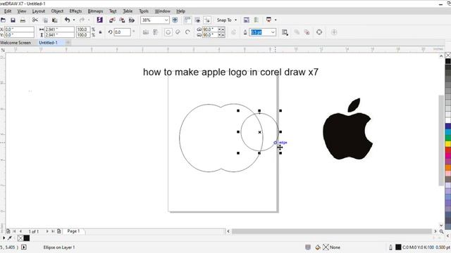 how to make apple logo in corel draw X7 2023 смотреть онлайн