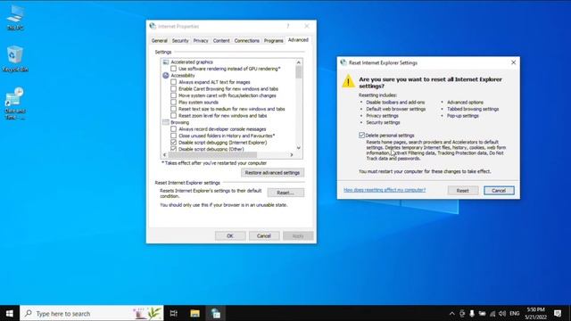 How to reset Internet Explorer settings in Windows 10 - 2022 смотреть онлайн