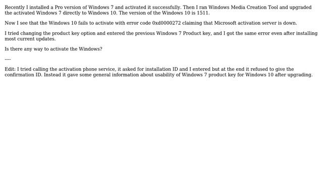 Error code 0xd0000272 activating upgraded Windows 10 смотреть онлайн