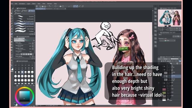 drawing my #1 waifu (hatsune miku speedpaint) смотреть онлайн