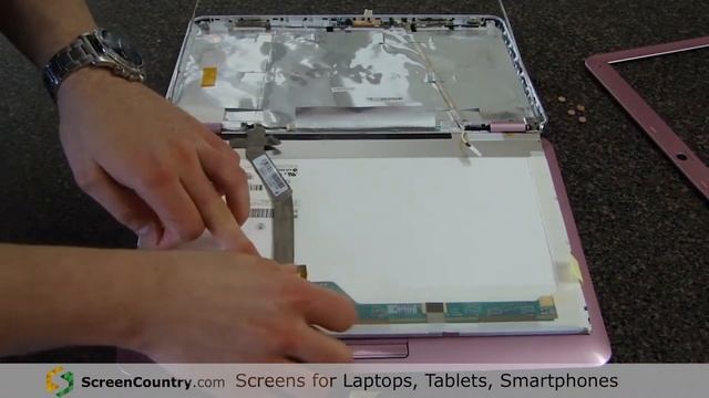Broken laptop screen replacement / How to replace laptop screen [Sony VGN-CS215j] смотреть онлайн