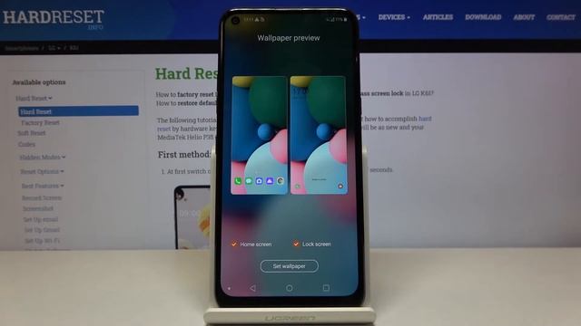 How to Set Up Wallpaper LG K61 - Customize Android Display смотреть онлайн