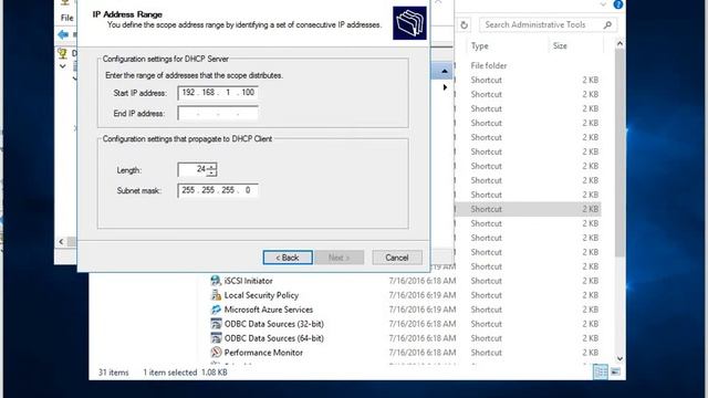 How to create the DHCP Client Scope in Windows Server 2016 смотреть онлайн