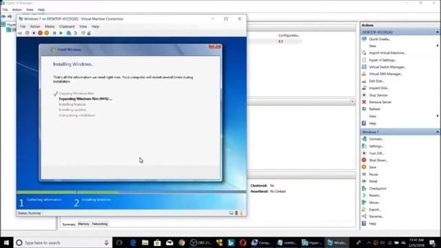 Install Windows 7 in Win 10 Via Hyper V смотреть онлайн