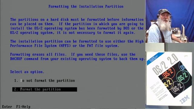 Another attempt at OS/2 2.0 Installation - with formatting the drive смотреть онлайн