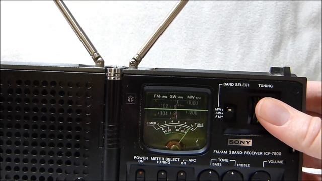 Sony ICF-7800 AM/SW/FM radio (Japan, 1978) смотреть онлайн