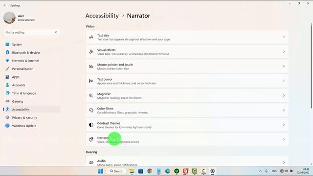 Windows 11 Home : How to turn on or off Read and interact with the screen using the mouse смотреть онлайн