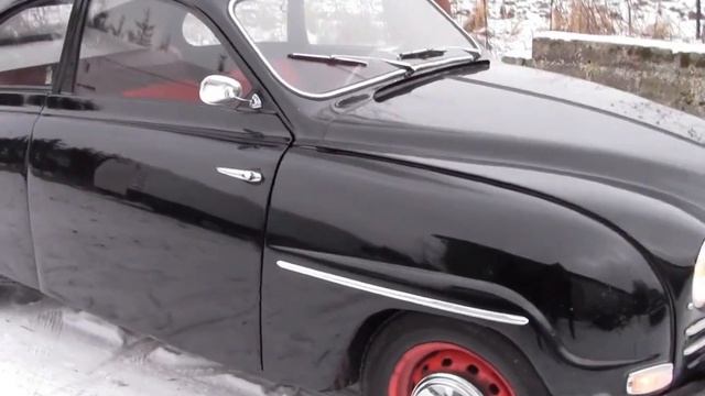 SAAB 93 B from 1958 winter rally driving смотреть онлайн