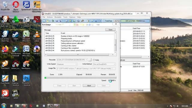CARA / TUTORIAL MEMBUAT BOOTABLE INSTALER WINDOWS 7 ULTIMATE KE DVD /CD смотреть онлайн