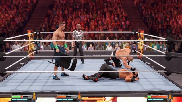 WWE 2K22 - Roman Reigns vs Brock Lesner vs John Cena vs Randy Orton | ( Universal Championship ) смотреть онлайн