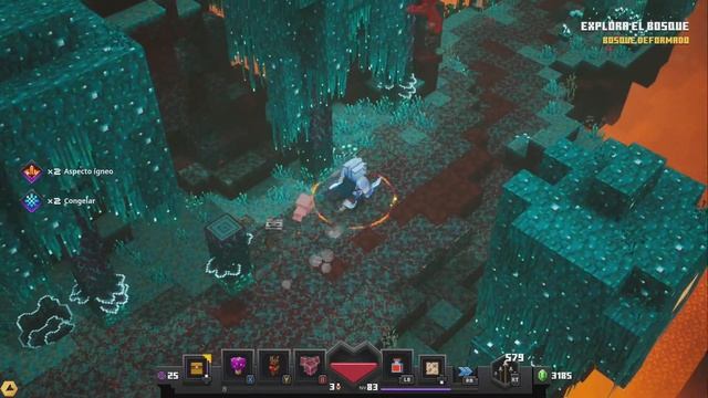Minecraft Dungeons Flames of the Nether (bosque deformado) Walkthrough gameplay смотреть онлайн