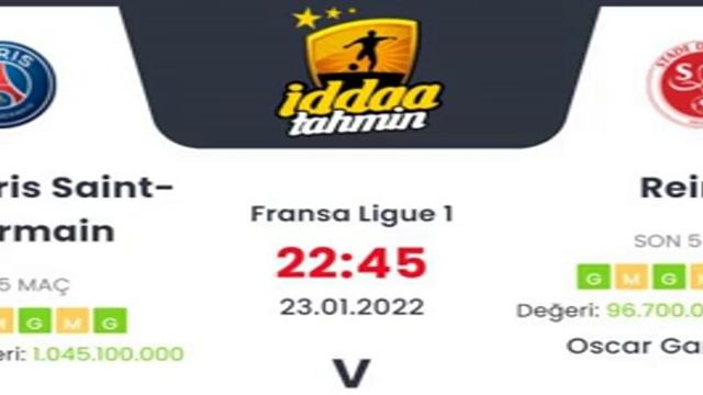 PSG Reims İddaa Tahminleri 23 Ocak 2022 #iddaa смотреть онлайн