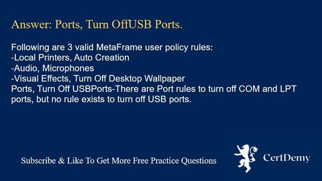 Citrix CCA Exam Test Free Practice Questions & Answers [New] смотреть онлайн