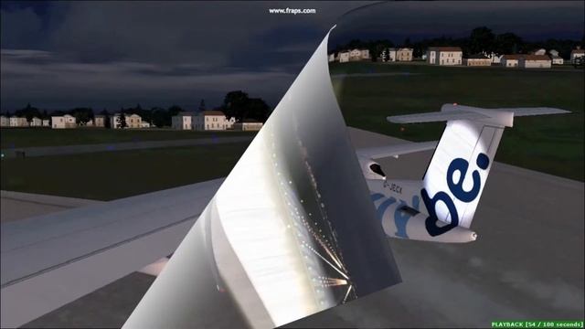FSX FlyBe leaves Glasgow [HD] смотреть онлайн