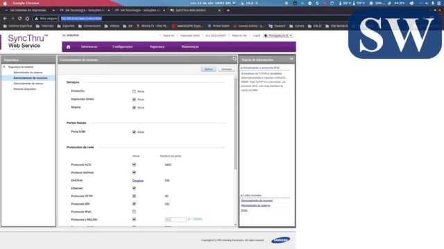 Como desabilitar porta WSD nas impressoras Samsung смотреть онлайн