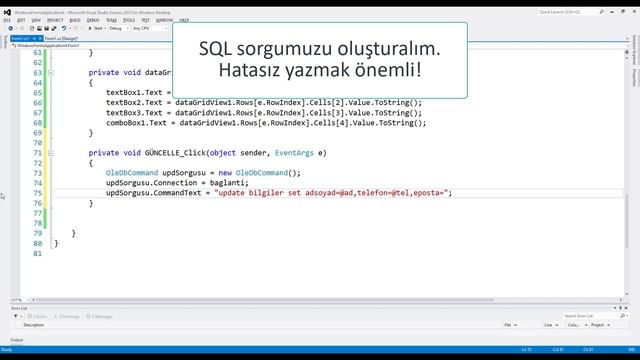 C# Windows Forms ile Access veritabanı kayit guncelleme смотреть онлайн