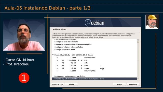 🟠 Curso GNU Linux - Aula 05 - Instalando Debian 1/3 смотреть онлайн