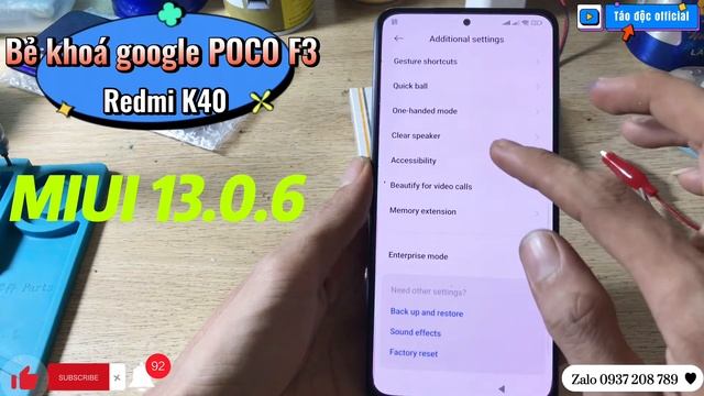 Hướng dẫn bẻ khoá mật khẩu google poco f3 redmi k40 bypass FRP google poco F3 Redmi k40 MIUI 13.0.6 смотреть онлайн