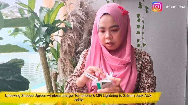Unboxing Shopee Ugreen wireless charger for Iphone & MFi Lightning to 3.5mm Jack AUX cable смотреть онлайн