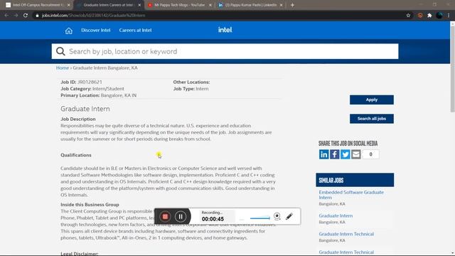 Intel Off-Campus Recruitment for Graduate Intern 2020-2021 | BE, BTech, ME, MTech | Graduate Intern смотреть онлайн