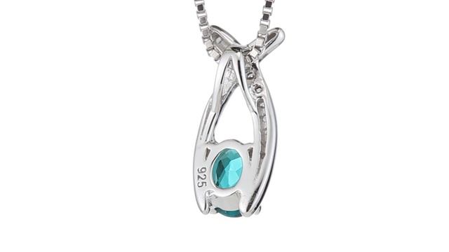 0.75 cts Oval Cut Emerald Sterling Silver Pendant SP10752 by Peora Jewelry смотреть онлайн