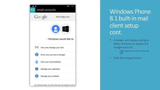 How to setup the CCU Gmail account on Windows Phone смотреть онлайн
