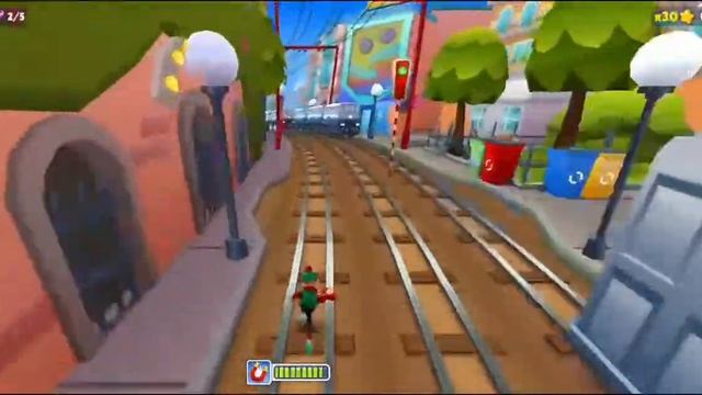 Subway Surfers - Fullscreen Gameplay | Completing 'Pick up 40 Powerups' Mission! смотреть онлайн