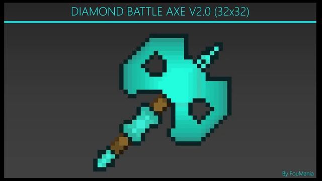[MINECRAFT] DIAMOND BATTLE AXE SPEED ART (V2.0) смотреть онлайн