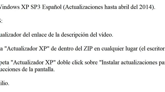 Actualizador Windows XP SP3 Español DonEmilio (hasta abril 2014) смотреть онлайн