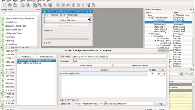 QtPyVCP - QtDesigner Widget Rules Editor смотреть онлайн