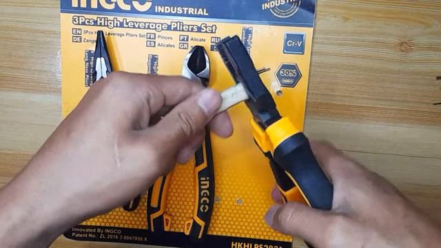 Ingco 3Pcs High Leverage Pliers Set / HKHLPS2831 / Industrial #ingcotools