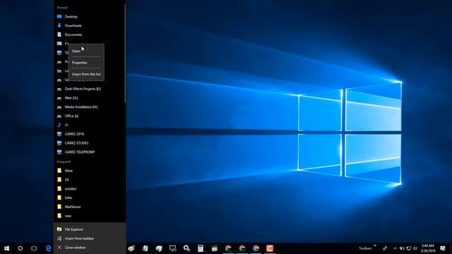 Microsoft Windows 10 - Rearrange Pinned Quick Access Items смотреть онлайн