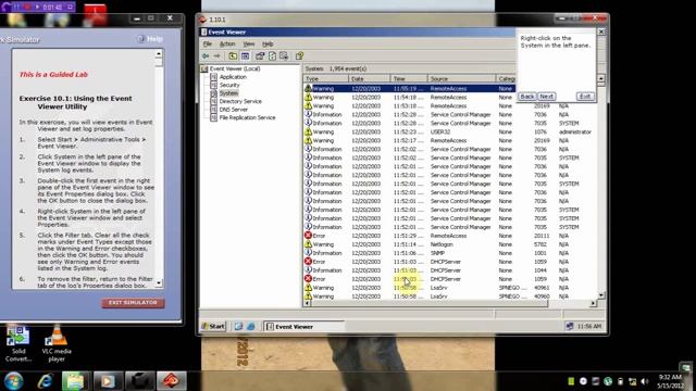 MCSE using the event viewer utility смотреть онлайн