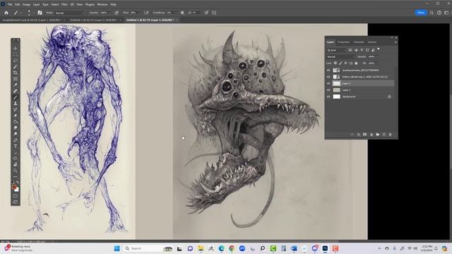 Drawing Scary Creatures and Knowing When to Finish смотреть онлайн